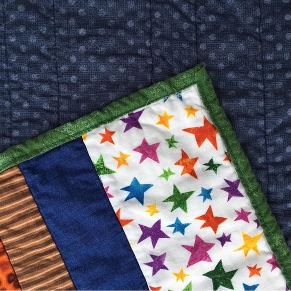 COPY - Handmade Quilt Child Cotton 59” x 41” Numbers Colors Monkey Elephant Gir… - Picture 8 of 11